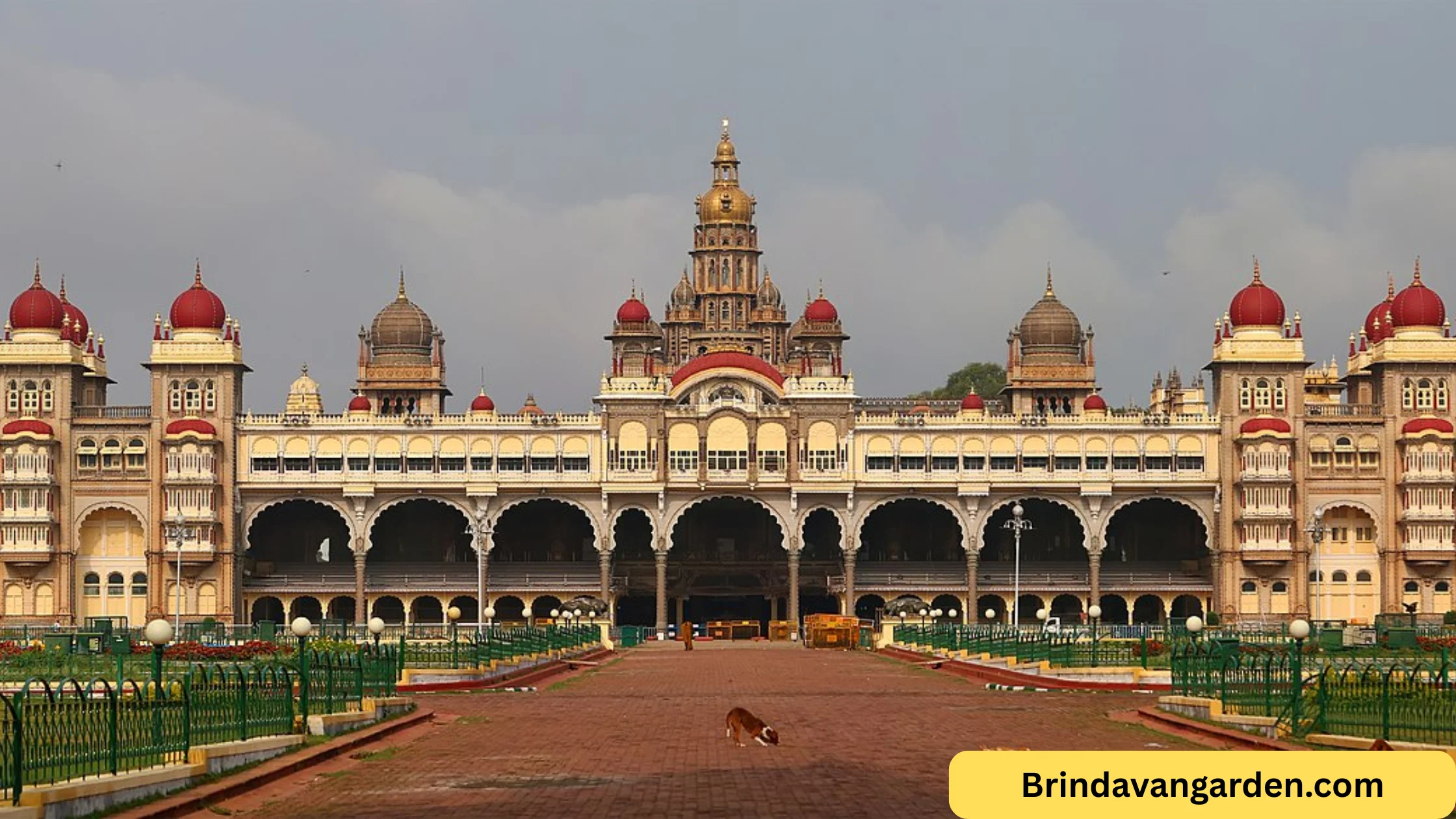 mysore palace to brindavan garden distance